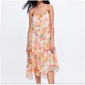 Zara floral midi dress